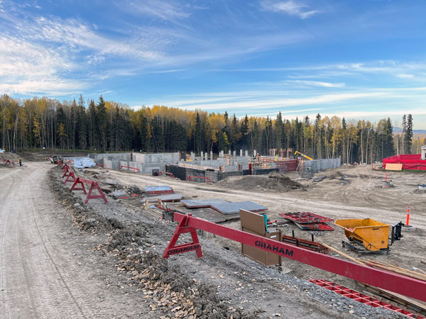 The new Stuart Lake Hospital under construction