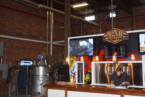 A craft brewery operating in the Cordage heritage district in Brantford showcases handsome red bricks from a bygone era.