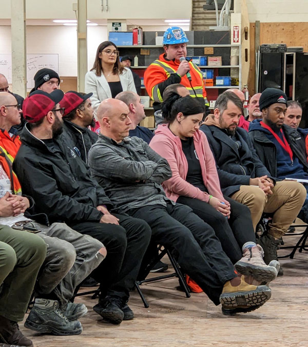 Members from local unions had a unique opportunity to ask Prime Minister Justin Trudeau questions about the skilled trades, immigration and the economy.