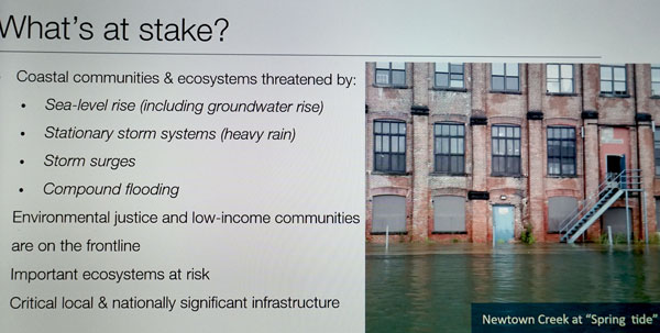 A $52 billion storm surge protection project for New York City proposed by the U.S. Army Corps of Engineers primarily focuses on flood surge from major storms such as Hurricane Sandy. Critics state the plan needs to also account for the impact of issues such as heavy rain, higher sea level rise and compound flooding.