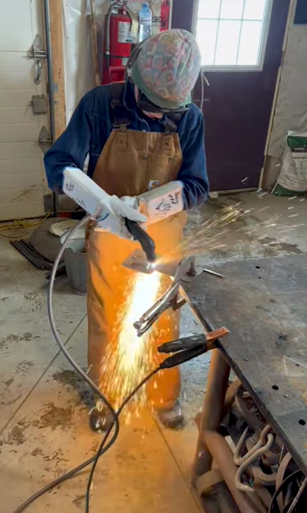 Chard welded the pieces together using machinery in her mom Courtney Chard’s shop Cre8tive Welding in Erin, Ont.