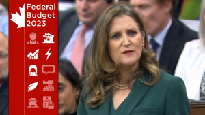 Federal Finance Minister Chrystia Freeland unveiled a budget titled A Made-in-Canada Plan: Strong Middle Class, Affordable Economy, Healthy Future on Tuesday (March 28) afternoon.