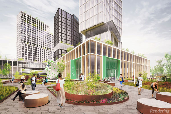 As part of Brossard’s new city centre, First Capital will develop its 6.2-acre Place Panama site near the new REM station into mixed-use density.