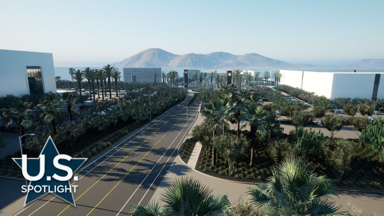 When completed, the $25 billion World Logistics Center project in Moreno Valley, Calif. will contain more than 40 million square feet of space for warehouses and business centers, as well as cafes, restaurants, day care facilities and public space, all of it connected by walkable streets and trails.