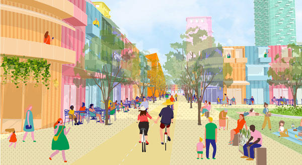 The shift to transit-oriented communities is a big step forward for health by design, by putting pedestrians ahead of cars. Naama Blonder and the Smart Density team share their 115-acre master plan near a future GO Station, which shows an approach to scaling down the built landscape without reducing density.