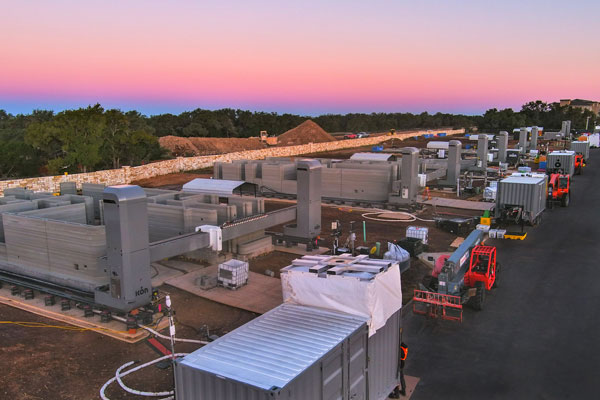 Construction is underway on luxury 3D printed houses on the Wolf Ranch master planned community in Georgetown, TX.