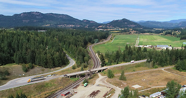 The Trans-Canada Highway 1 Ford Road to Tappen Valley Road Four-Laning project will upgrade approximately 4.3 kilometres of the Trans-Canada Highway and replace the Tappen Overhead bridge.