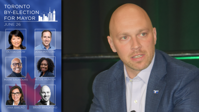 Toronto mayoral candidate Brad Bradford served as a panellist discussing Toronto’s housing challenges during a recent Urban Land Institute conference.