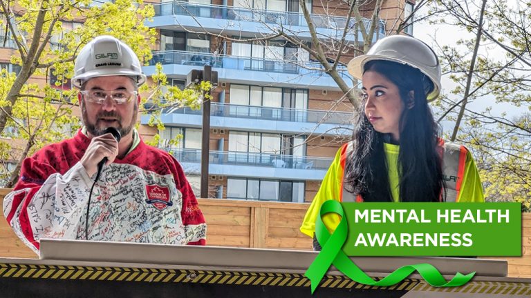 Day two of Construction Safety Week featured a talk from the Canadian Mental Health Association Dufferin Peel at the Highlight Condos jobsite in Mississauga, Ont.