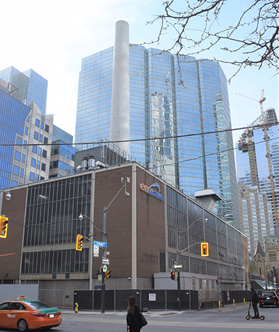 In addition to erecting a new three-storey facility at 120 Pearl St. in Toronto, Enwave will be upgrading its existing 60-year-old building on the site.