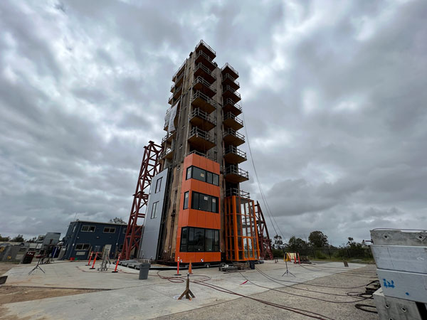 The mass timber building was designed with a ductile lateral system which allows it to “drift” sideways while dissipating energy that could otherwise be damaging to the structure. Lessons learned from the mass timber prototype could be extrapolated to ductile construction using other materials.