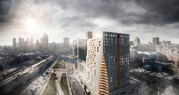 The Odea, located in downtown Montreal, is a mixed-use development that showcases Cree culture and will feature both residential suites and public parks.