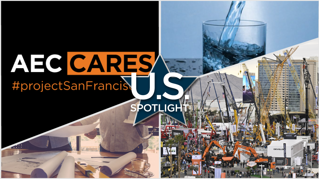 U.S. Spotlight: AEC Cares San Fran ‘blitz build’; AEM construction survey results; Iowa building collapse