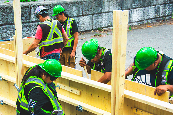 Six Indigenous tradespeople went through a four-week introduction to carpentry and formwork program through the BC Regional Council of Carpenters before working on the Cowichan District Hospital Replacement Project.