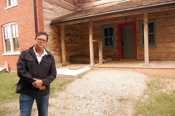 Alan Duffy at the restored Duffy house.