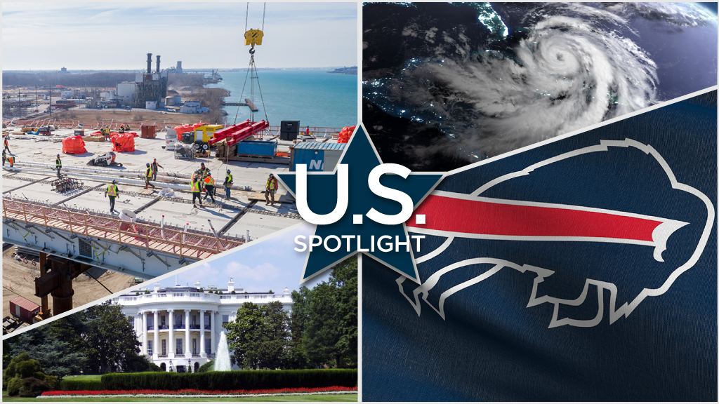 U.S. Spotlight: Gordie Howe bridge update; the cost of severe storms; Bills stadium over budget