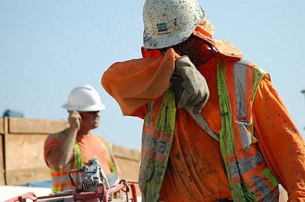 Road and infrastructure workers were among the construction groups cited as particularly vulnerable to extreme heat.