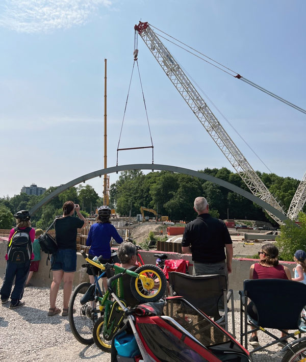 St. Marys-based McLean Taylor Construction Limited is the general contractor for the project. Once opened, the bridge will feature a widened deck to make room for a new biking lane for cyclists, a sidewalk on the bridge’s east side and a multi-use path on the west side that will link to a path along the river.