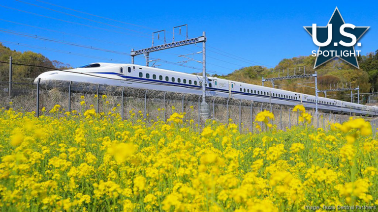 The High Speed Rail system between DFW and Houston would use the same “Bullet Trains” seen in Japan.