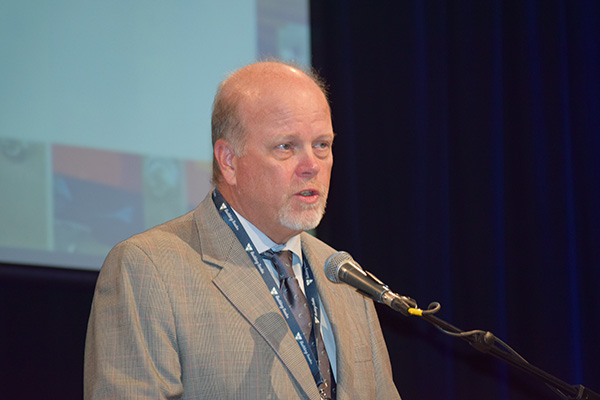 Canada’s Building Trades Unions executive director Sean Strickland addressed the Ontario Building Trades conference Oct. 13.