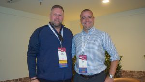 Brad Cornelissen of Oakville Stamping & Bending (left) and Mike Weiss of IPEX Inc., both from the suppliers sector, served as panellists during a session at the MCAC conference.