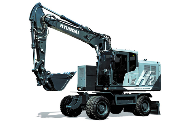 Hyundai Construction Equipment demonstrated its HW155H hydrogen-powered excavator at ConExpo2023.
