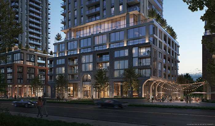 The four towers of EllisDon’s new Arcadia development in Toronto will feature 62,000 square feet of shared amenity space and 14,000 square feet of retail space.