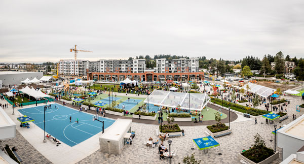 Completed in fall 2021, the 205,000-square-foot complex is one of Port Coquitlam’s biggest capital projects. It features The Terry Fox Library, Wilson Lounge, three ice arenas, an aquatic centre, commercial kitchen, two-level fitness centre, gymnasium, change rooms, community and outdoor space, a 425-stall below-grade parkade and the Terry Fox Hometown Square.