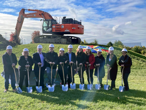 Guelph city and council representatives celebrate the South End Community Centre groundbreaking. Shovels went into the ground in October. Construction manager Aquicon Construction Ltd. is currently getting the site ready for installation of foundations. Completion of the project is set for the second half of 2026.