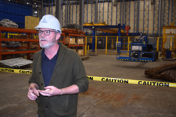 Hamilton plant manager Ryan Gower led technical tours of the new Corbec plant on Oct. 16.