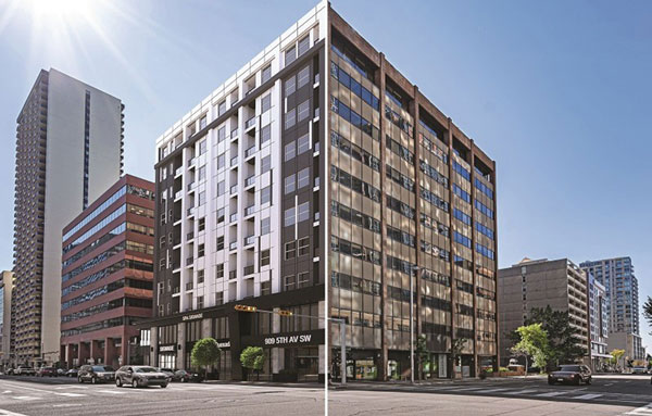 The Cornerstone, an office-to-residential conversion in Calgary, was scheduled to be completed in late 2023.