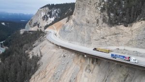 Final construction touches begin on Highway 1 in Kicking Horse Canyon