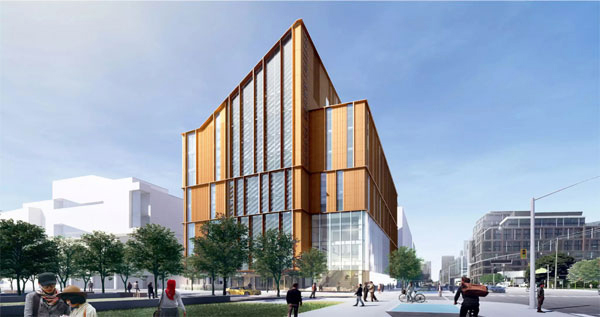 George Brown College’s $150 million Limberlost Place in Toronto, is a net-zero carbon emissions, mass timber project designed by Moriyama Teshima Architects and Acton Ostry Architects.