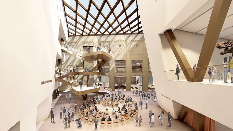 Hennick Commons is being described by the architect as the new heart of the museum and a cultural living room. It will feature four-storey atrium and topped off with a high-performance diagrid glass ceiling.