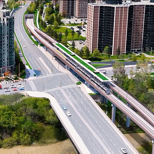 The 9.2-kilometre Eglinton Crosstown West Extension will connect with future Eglinton Crosstown LRT in Toronto.