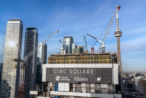 Doka’s Super Climber SCP was used on the first of two towers at CIBC Square in Toronto. 
