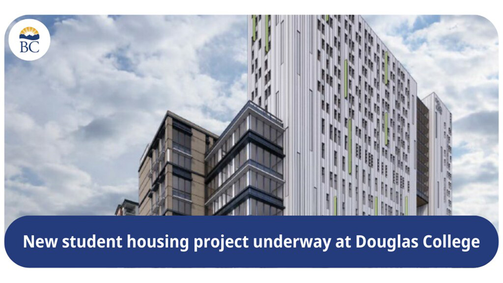 Douglas College begins construction of first on-campus residences