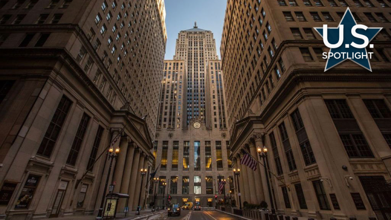 Show is LaSalle Street in Chicago's famed downtown Loop district.