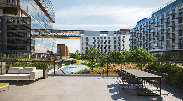 The new Courtyard by Marriott hotel at 500 rue Lucien-Paiement in Laval, Que. features 188 rooms on 10 floors, a restaurant and an open-air bar.
