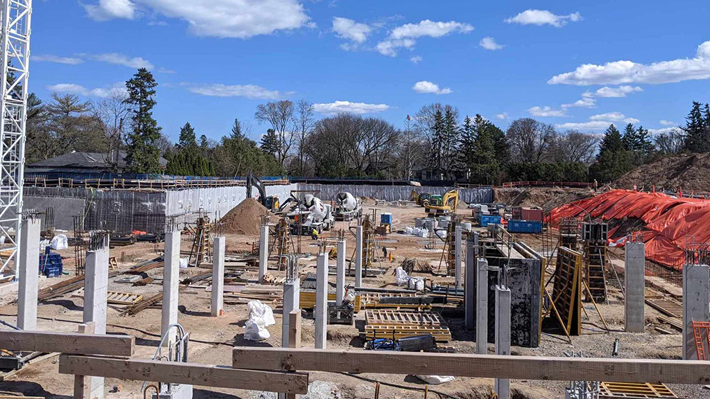 Quebec, Ontario and British Columbia could require a doubling or near-doubling of their respective residential construction labour forces to accommodate the projected growth in housing starts says BuildForce Canada. Pictured: a current highrise project in Burlington.