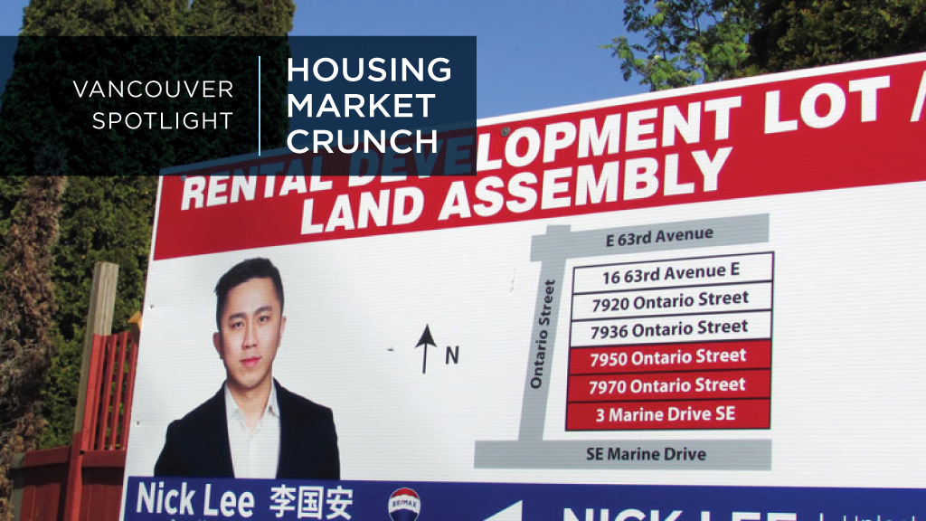 The challenge for Vancouver is to free up more land for housing as 80% per cent of the residential land base is single family lots. Land assembly along arterials is occurring but it is slow process prone to deals falling apart.