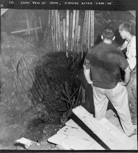 Surveying the wreckage at 10 p.m. Aug. 14, three hours after the collapse. The event is thought to be Ontario’s second worst construction disaster, second to the Heron Bridge project collapse of 1966 in Ottawa which resulted in nine deaths.
