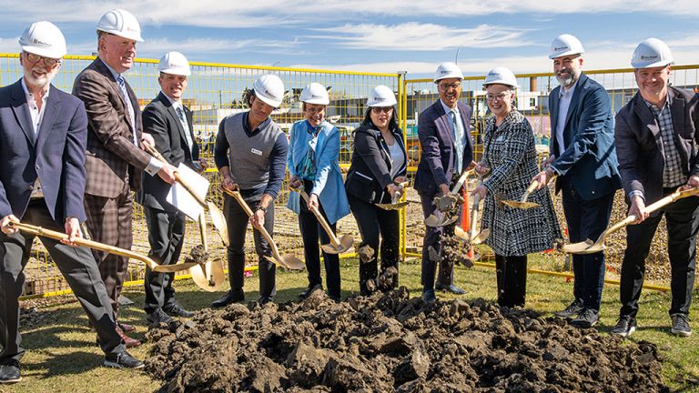 Politicians, university officials and dignitaries gathered recently for a groundbreaking event at the university.