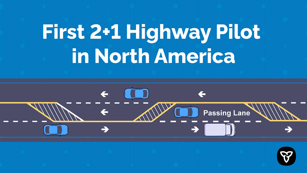 Ontario home to North America’s first 2+1 roadway