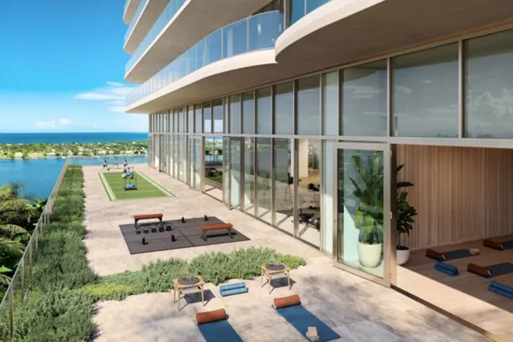 The development will overlook the Atlantic Ocean, Palm Beach Island and the Intracoastal Waterway. A groundbreaking for the condo tower buildings was held in March. They are scheduled to be completed in 2026.