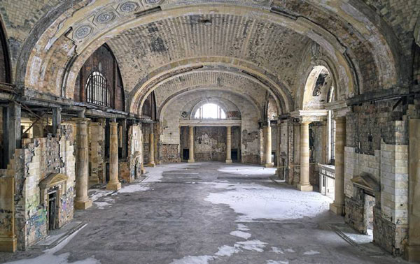 Show is one area of Michigan’s Central Station before restoration.