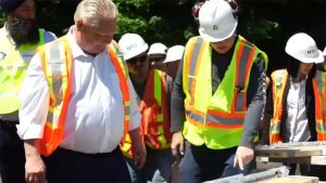 Premier Doug Ford and Transportation Minister Prabmeet Sarkaria recently visited the site of Highway 413 where preliminary works have begun. Construction is expected to begin early next year.