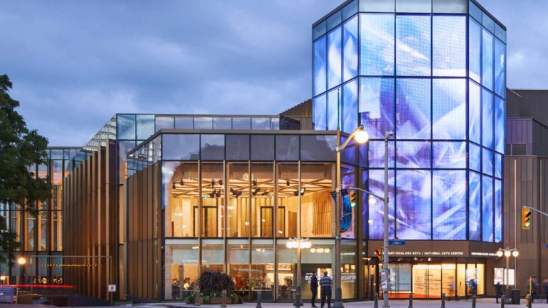 The National Arts Centre in Ottawa is one of the performing arts centres featured in a new book entitled SET PIECES: Architecture for the Performing Arts in Fifteen Fragments which discusses the design elements in arts spaces designed by Diamond Schmitt Architects.