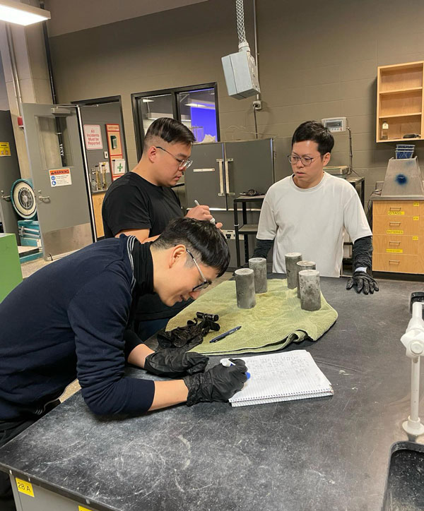 Over a period of six months, team members researched the advantages of using graphene in the concrete and tested different mixes. They poured slabs of the mix and did a number of compressive and freeze-thaw tests.