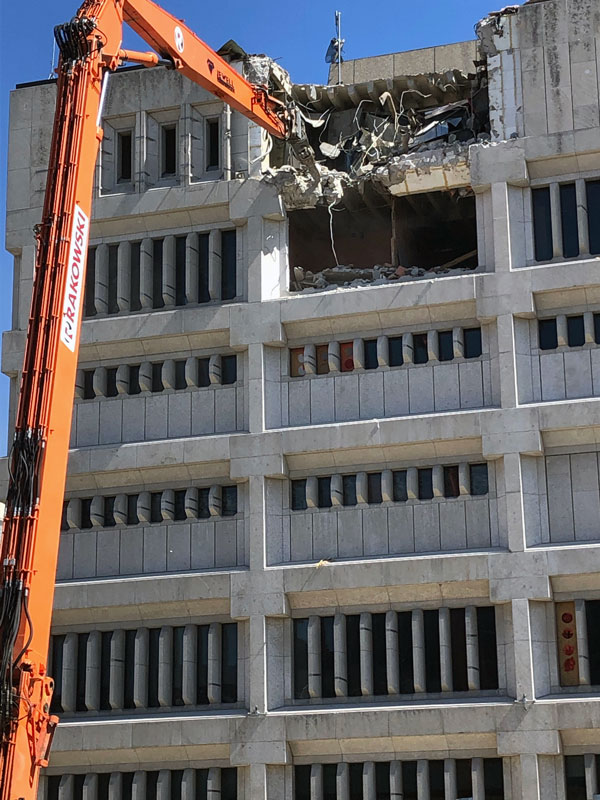 Cindy Tugwell, executive director of Heritage Winnipeg, said it was “a crime” the PSB was demolished. It consisted of Tyndall stone cladding from a local quarry.